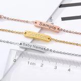 Baby Name Bracelet Stainless Steel Girl Boy Birthday Jewerly