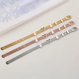 Baby Name Bracelet Watchband Stainless Steel Rose Bracelet