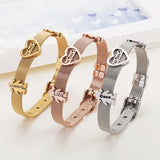 Baby Name Bracelet Watchband Stainless Steel Rose Bracelet
