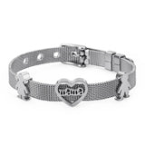 Baby Name Bracelet Watchband Stainless Steel Rose Bracelet