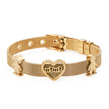 Baby Name Bracelet Watchband Stainless Steel Rose Bracelet