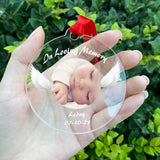 Baby Name Date Creative Love Memorial Acrylic Pendant Christmas Ornament