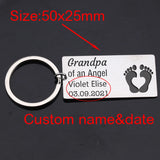 Grandpa Of An Angel Keychain
