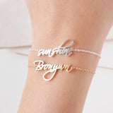 Personalized Nameplate Bracelet Bangle Friendship Jewelry Gift