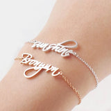 Personalized Nameplate Bracelet Bangle Friendship Jewelry Gift