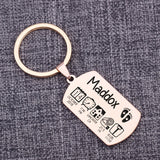 Baby Stats Keychain Personalized Name Birth Weight Time Height