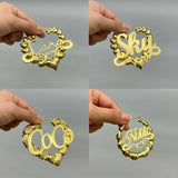 Personalized Stainless Steel Letter Heart Hoop Earrings