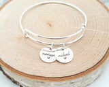 Personalized Bangle Bracelet for Girlfriend - Valentine's Day Gift