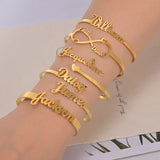 Custom Stainless Steel Name Bracelet Bangle