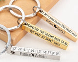 Personalized Stainless Steel Bar Keychain For Him