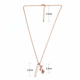 Personalized Bar Rose Necklace Date Numbers Nameplate