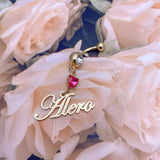 Birthstone Belly Ring Stainless Body Jewelry Gift Women