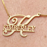 Big Letter Pendant Necklace Stainless Steel