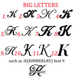 Big Letter Pendant Necklace Stainless Steel
