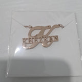Big Letter Pendant Necklace Stainless Steel