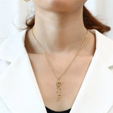 Birth Flower Name Necklace Personalized Name Necklace For Women