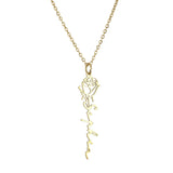 Birth Flower Name Necklace Personalized Name Necklace For Women