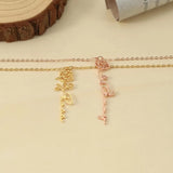 Birth Flower Name Necklace Personalized Name Necklace For Women