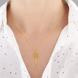 Birth Flower Name Necklace Personalized Jewelry Teacher's Gift