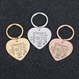 Personalised Heart Engraved Name Keychain for Child - Stainless Steel