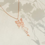 Butterfly Name Necklace Stainless Steel Personalized Choker Women Birthday