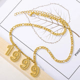 Birth Year Necklace Stainless Steel Choker Mom Birthday Jewelry