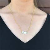 Birth Year Necklaces - Personalized Number Pendant Stainless Steel