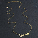 Birth Year Heartbeat Necklace Stainless Steel