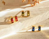 Dainty Gemstone Stud Earrings - Personalized Gift for Women