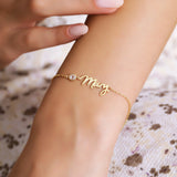 Birthstone Bracelet,Custom Nameplate Bracelet,Personalized Bracelet