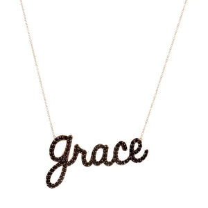 Personalized Diamond Name Choker Pendant Necklace