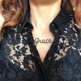 Personalized Diamond Name Choker Pendant Necklace