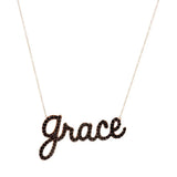 Personalized Diamond Name Choker Pendant Necklace
