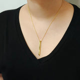 Personalized 3D Bar Vertical Necklace Initial Name Necklaces For Women