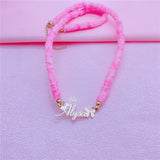 Bohemian Clay Bead Pendant Butterfly Necklace for Girls