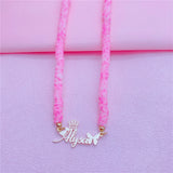 Bohemian Clay Bead Pendant Butterfly Necklace for Girls
