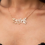 Boho Fairy Name Necklace Stainless Steel Elves Girl Pendant