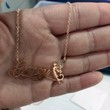 Boho Fairy Name Necklace Stainless Steel Elves Girl Pendant