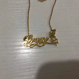 Boho Fairy Name Necklace Stainless Steel Elves Girl Pendant