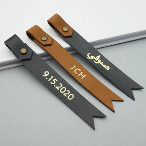 Personalised Leather Bookmark - Engraved Reader Gift