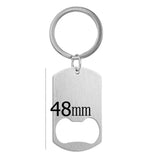 Personalized Stainless Steel Bottle Opener Keychain