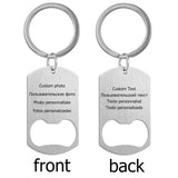 Personalized Stainless Steel Bottle Opener Keychain