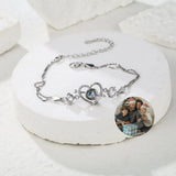 925 Silver Pet Photo Bracelet Personalized Christmas Gift