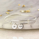 Personalized Initial Letter Engraved Bracelet for Men and Women
