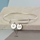 Personalized Initial Letter Engraved Bracelet for Men and Women