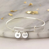 Personalized Initial Letter Engraved Bracelet for Men and Women