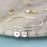 Personalized Initial Letter Engraved Bracelet for Men and Women