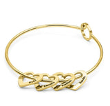 Heart Pendant Bracelet Engraved Name Stainless Steel Jewelry