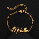 Personalized Name Bracelets for Women Stainless Steel Chain Bracelet