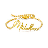 Personalized Name Bracelets for Women Stainless Steel Chain Bracelet